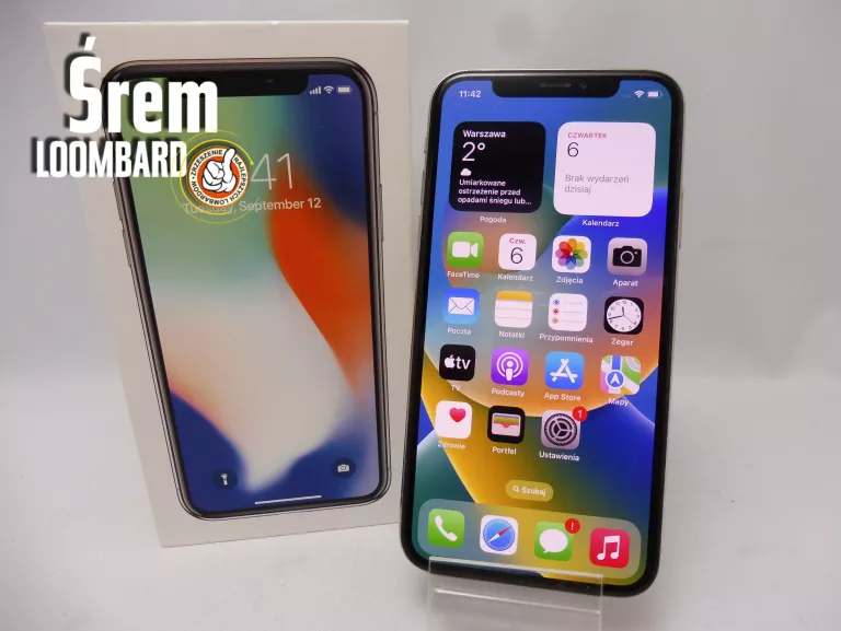 TELEFON IPHONE X 256GB, 78% KONDYCJA BATERII, STAN DB!