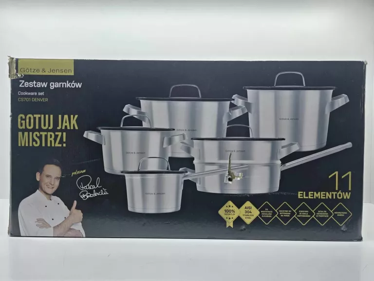 ZESTAW GARNKÓW GOTZE & JENSEN 11 ELEMENTÓW CS701 DENVER JAK NOWE!!! ZOBACZ