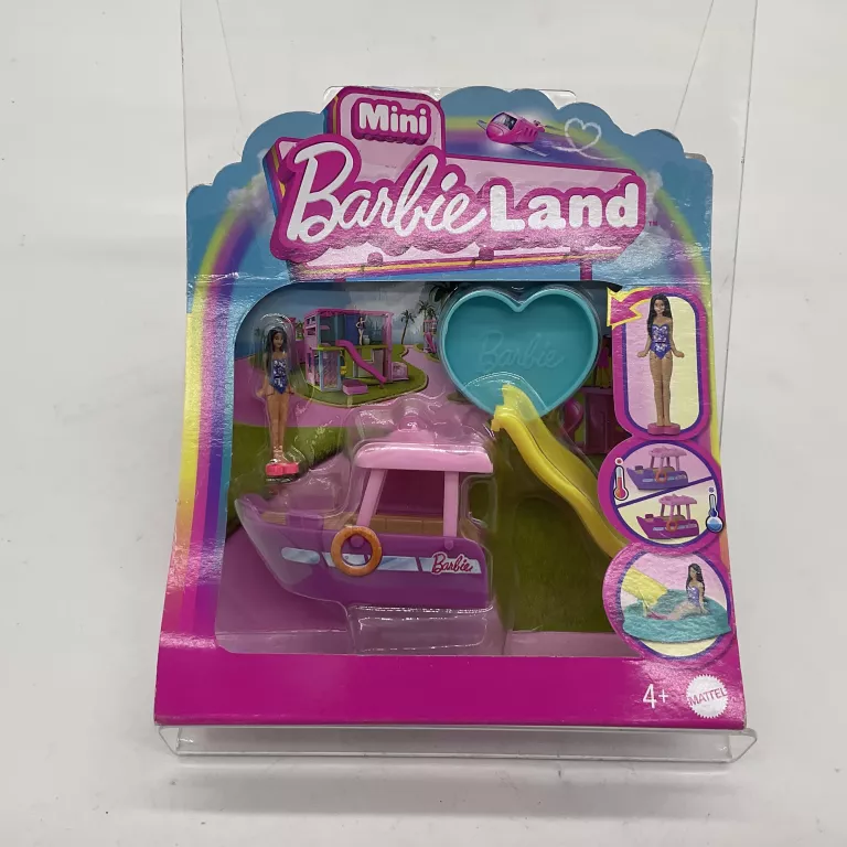 BARBIE MINI BARBIELAND ŁÓDKA ZABAWKA I MINI LALKA ZESTAW 4+ HYF41