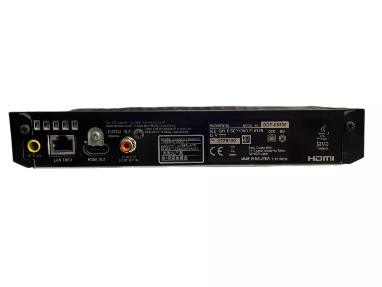 ODTWARZACZ BLU-RAY 3D SONY BDP-S5500