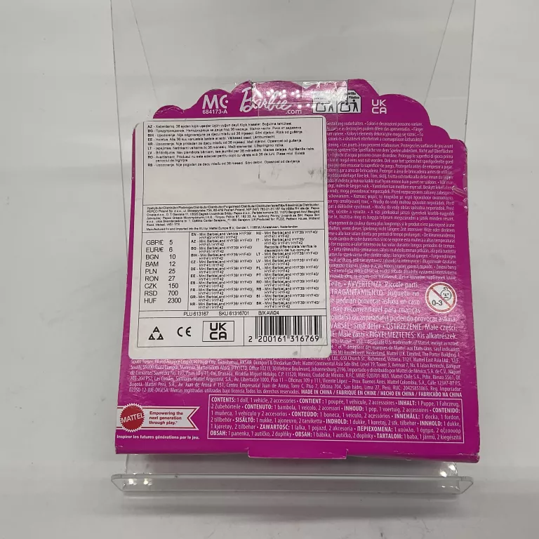BARBIE MINI BARBIELAND ŁÓDKA ZABAWKA I MINI LALKA ZESTAW 4+ HYF41