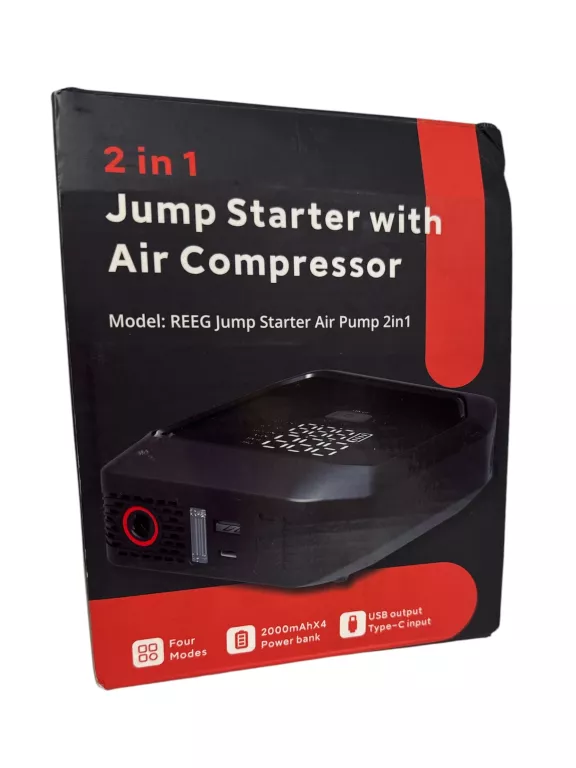 URZĄDZENIE ROZRUCHOWE BOOSTER KOMPRESOR REEG JUMP STARTER AIR PUMP 2IN1 PU