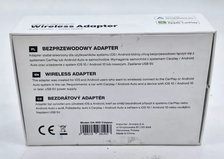 ADAPTER BEZPRZEWODOWY CARPLAY VORDON CA350 CALYPSO