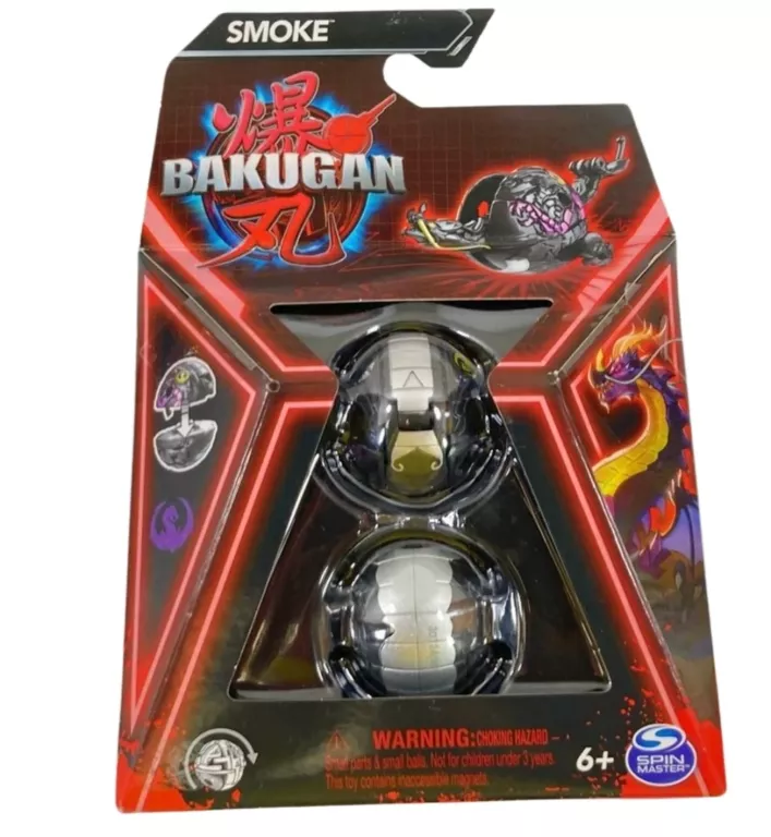 SPIN MASTER BAKUGAN KULA PODSTAWOWA Z FIGURKĄ CZARNA SMOKE