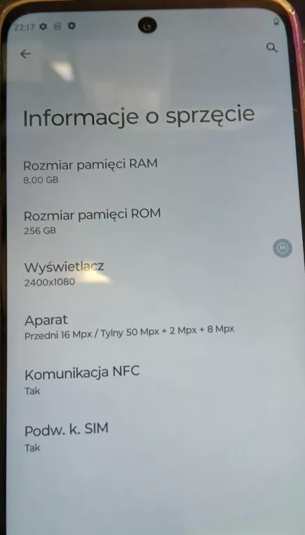 TELEFON MOTOROLA MOTO G32 PUDEŁKO KABEL