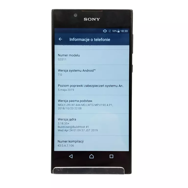 TELEFON SONY XPERIA L1 G3311 LTE CZARNY K908