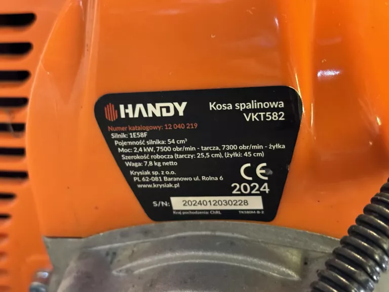 KOSA SPALINOWA HANDY VKT 582 54CM3 2,4KW 2024 ROK!