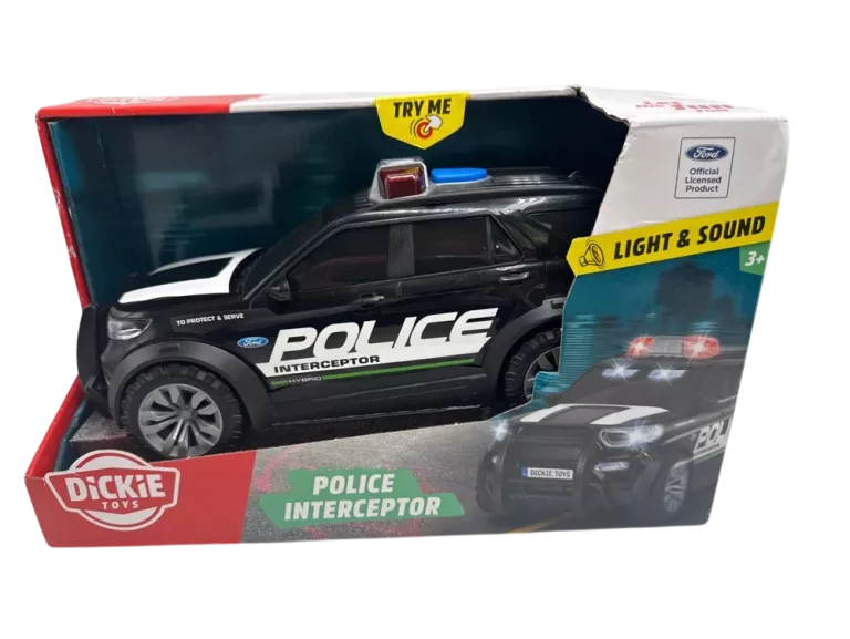 DICKIE 3714018 FORD INTERCEPTOR POLICE CAR XL SAMOCHÓD ŚWIATŁO DŹWIĘK