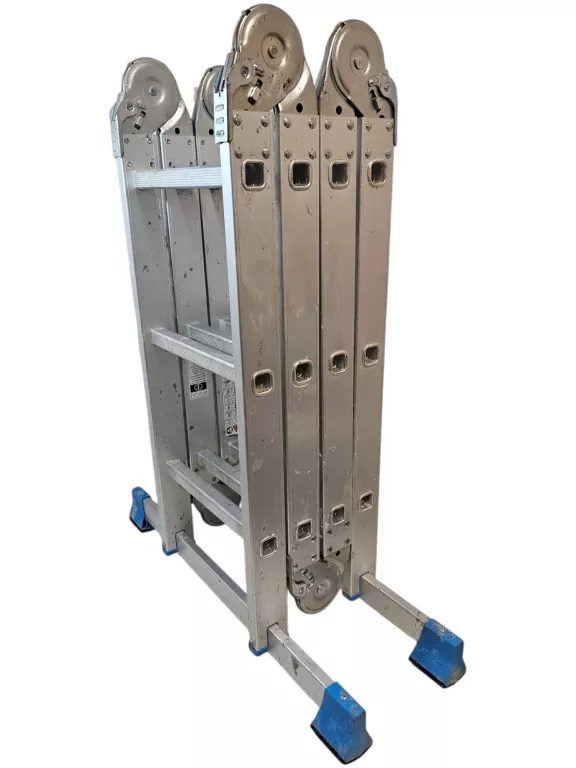 DRABINA ALUMINIOWA MACALLISTER 4 X 3 STOPNIE SKŁADANA Z PRZEGUBAMI