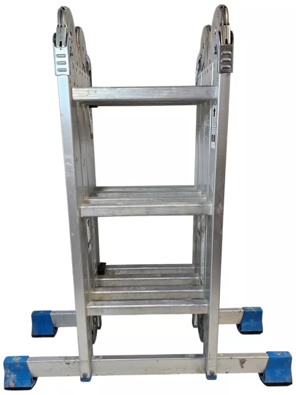 DRABINA ALUMINIOWA MACALLISTER 4 X 3 STOPNIE SKŁADANA Z PRZEGUBAMI