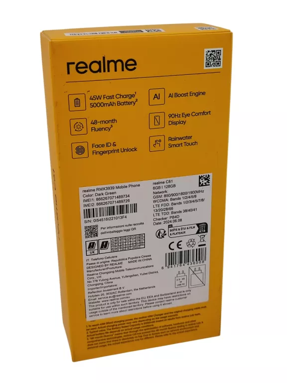 TELEFON REALME C61 6/128 GB 6,78" 5000 MAH 4G LTE DUAL SIM W PUDEŁKU