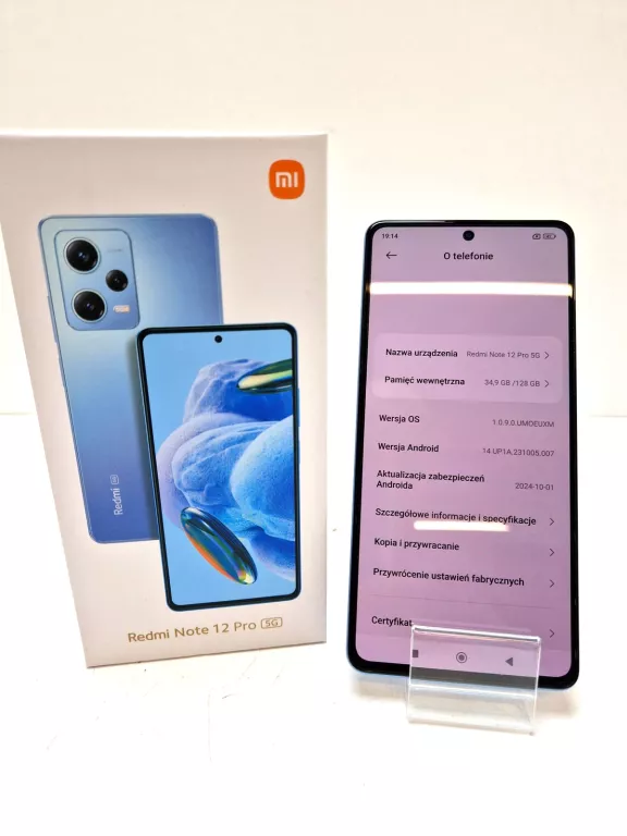 SMARTFON XIAOMI REDMI NOTE 12 PRO 5G 6 GB / 128 GB 5G BŁĘKITNY