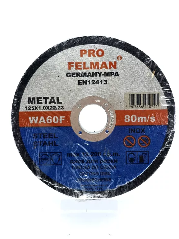TARCZE PRO FELMAN METAL 125X1.0X22.23 WA60F 80M/S (10SZTUK)