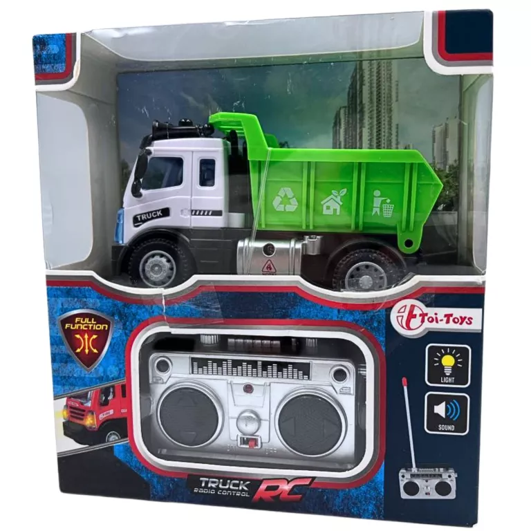 AUTO STEROWANE ŚMIECIARKA TRUCK RADIO CONTROL RC TOI-TOYS