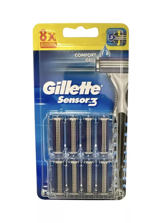 WKLADY GILETTE SENSOR 3  COMFORT GEL 8 SZT