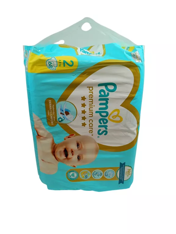 PIELUSZKI PAMPERS PREMIUM CARE, ROZMIAR 2, 68 SZT, 4KG-8KG