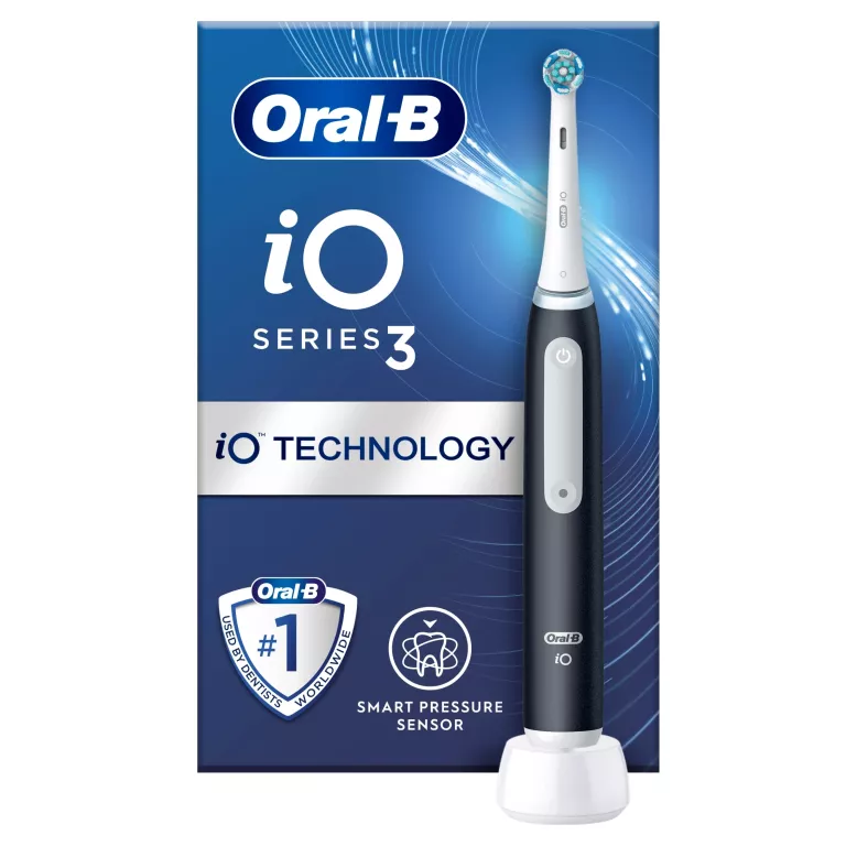 ORAL-B IO 3 BLACK SZCZOTECZKA ELEKTRYCZNA STWORZONA W TECHNOLOGII BRAUN