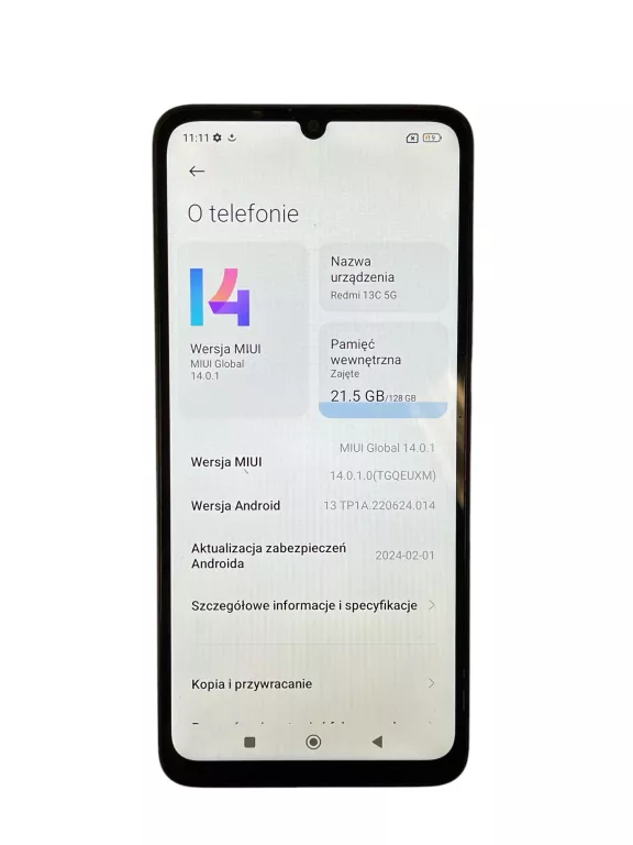 TELEFON XIAOMI REDMI 13C 4/128GB CZARNY