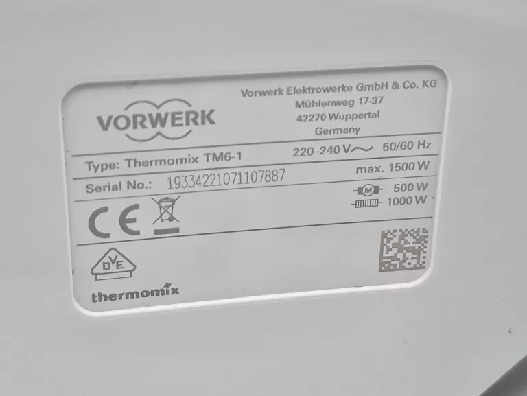 ROBOT KUCHENNY VORWERK THERMOMIX TM6 1500W 2,2L