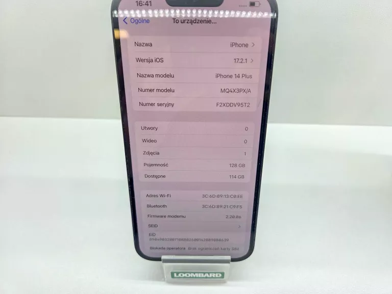 TELEFON IPHONE 14 PLUS 6/128 GB 100% BATERII GWARANCJA