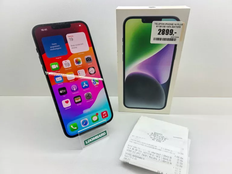 TELEFON IPHONE 14 PLUS 6/128 GB 100% BATERII GWARANCJA