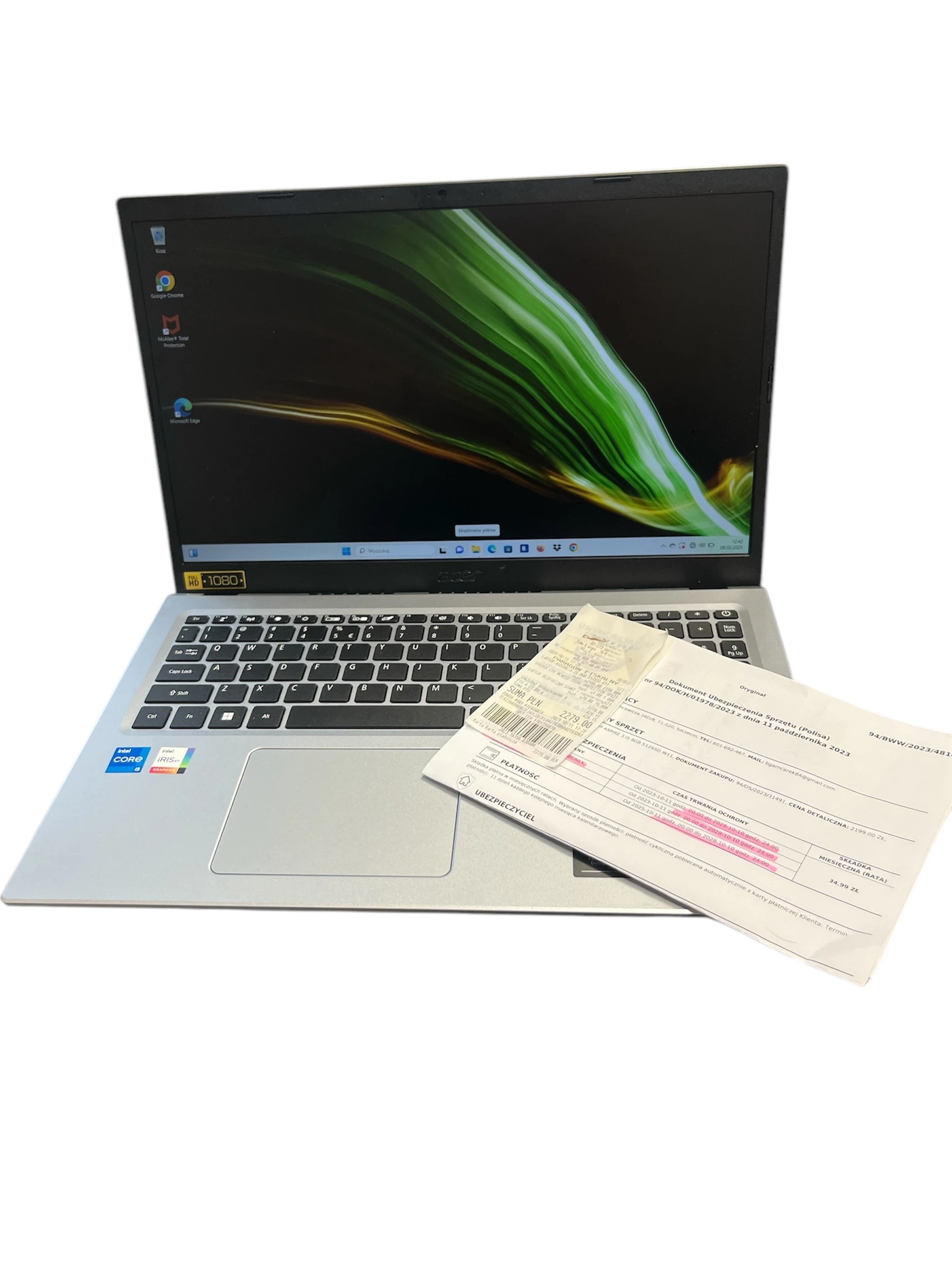 LAPTOP ACER ASPIRE 3 N20C5 8GB/512GB | Laptopy | Loombard.pl