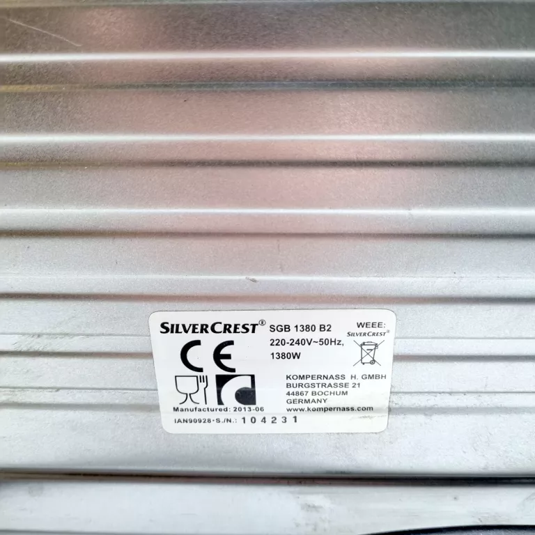 MINI PIEKARNIK SILVERCREST SGB 1380 B2