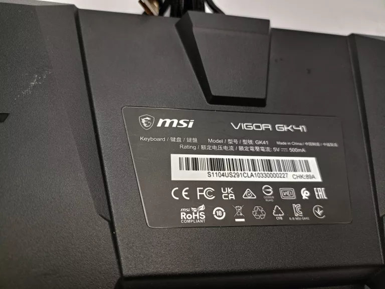 KLAWIATURA MECHANICZNA MSI VIGOR GK41 POLECAMY