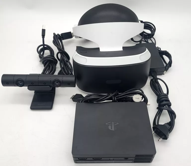 SONY PS4 PLAYSTATION VR+KAMERA+PROCESOR UNIT BARDZO DOBRY STAN