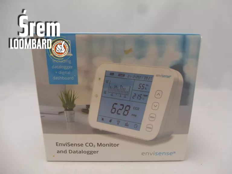 CZUJNIK ENVISENSE CO2 MONITOR AND DATA LOGGER, KOMPLET, JAK NOWY!