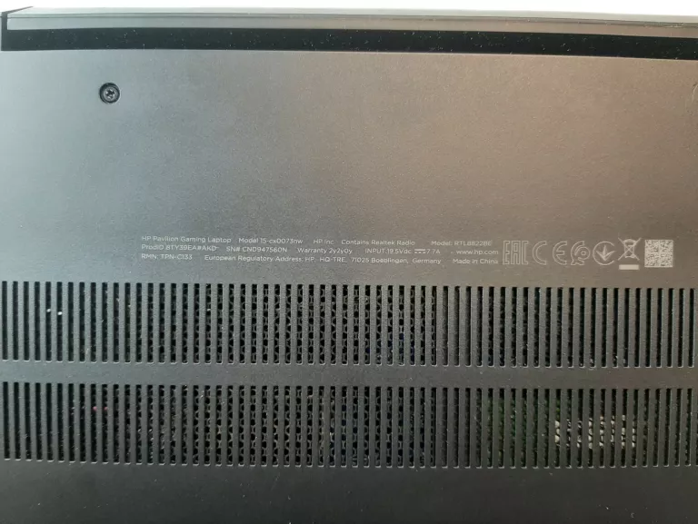 LAPTOP HP PAVILION 15-CX0073NW I5 8TH GEN/8GB/256GB/W11/1050TI + ZASILACZ