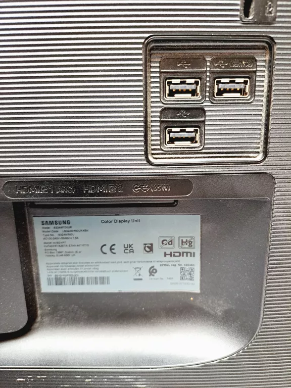 TV MONITOR LED SAMSUNG S32AM700UR 32 " 3840 X 2160 SMART 60HZ