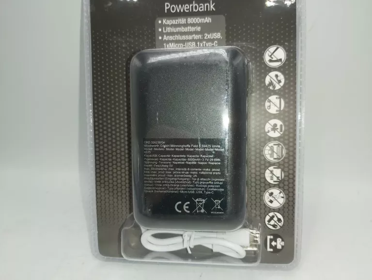 POWERBANK W-ENERGY 8000 CZARNY