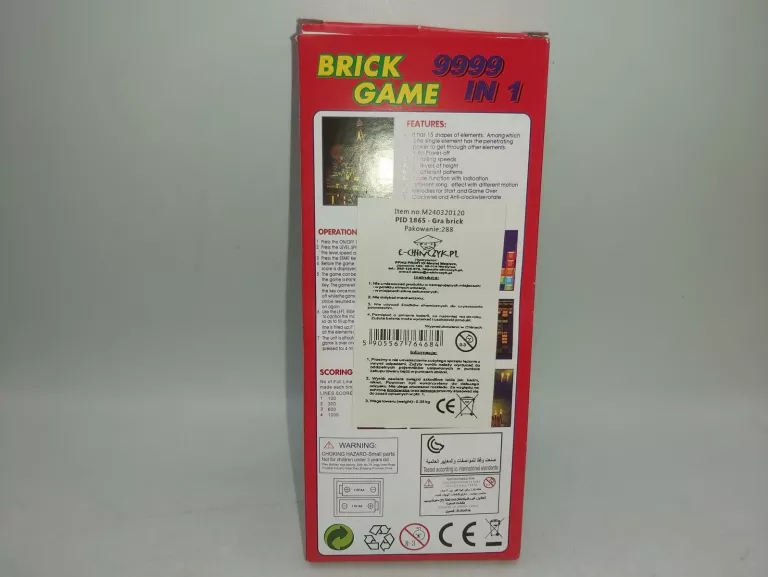 GRA RĘCZNA KONSOLA BRICK GAME TETRIS W PUDEŁKU