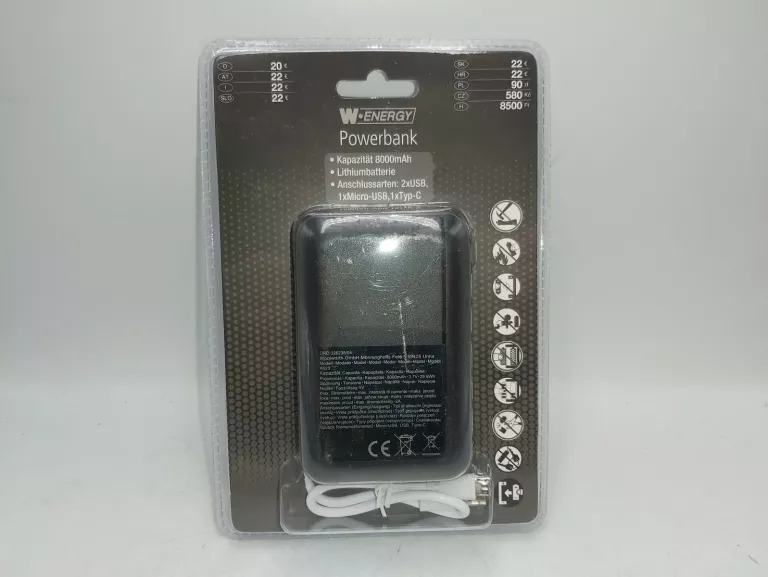 POWERBANK W-ENERGY 8000 CZARNY