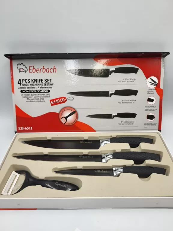 ZESTAW NOŻY KUCHENNYCH W PUDEŁKU EBERBACH 4