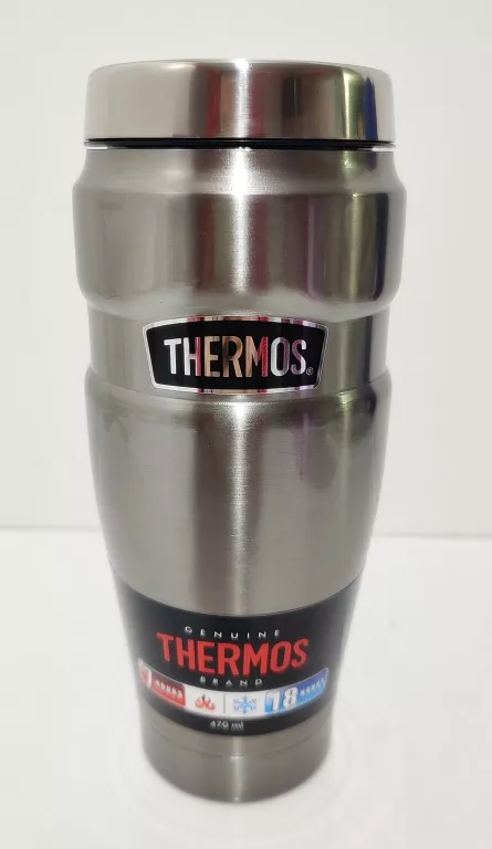 WODOSZCZELNY TERMOKUBEK – THERMOS 470ML SREBRNY