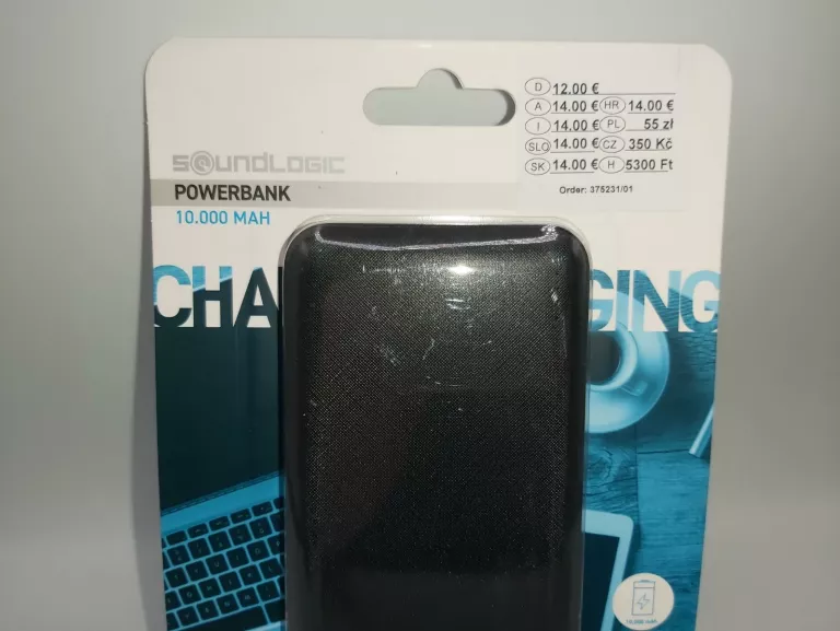 POWERBANK SOUNDLOGIC 10000 MAH CZARNY