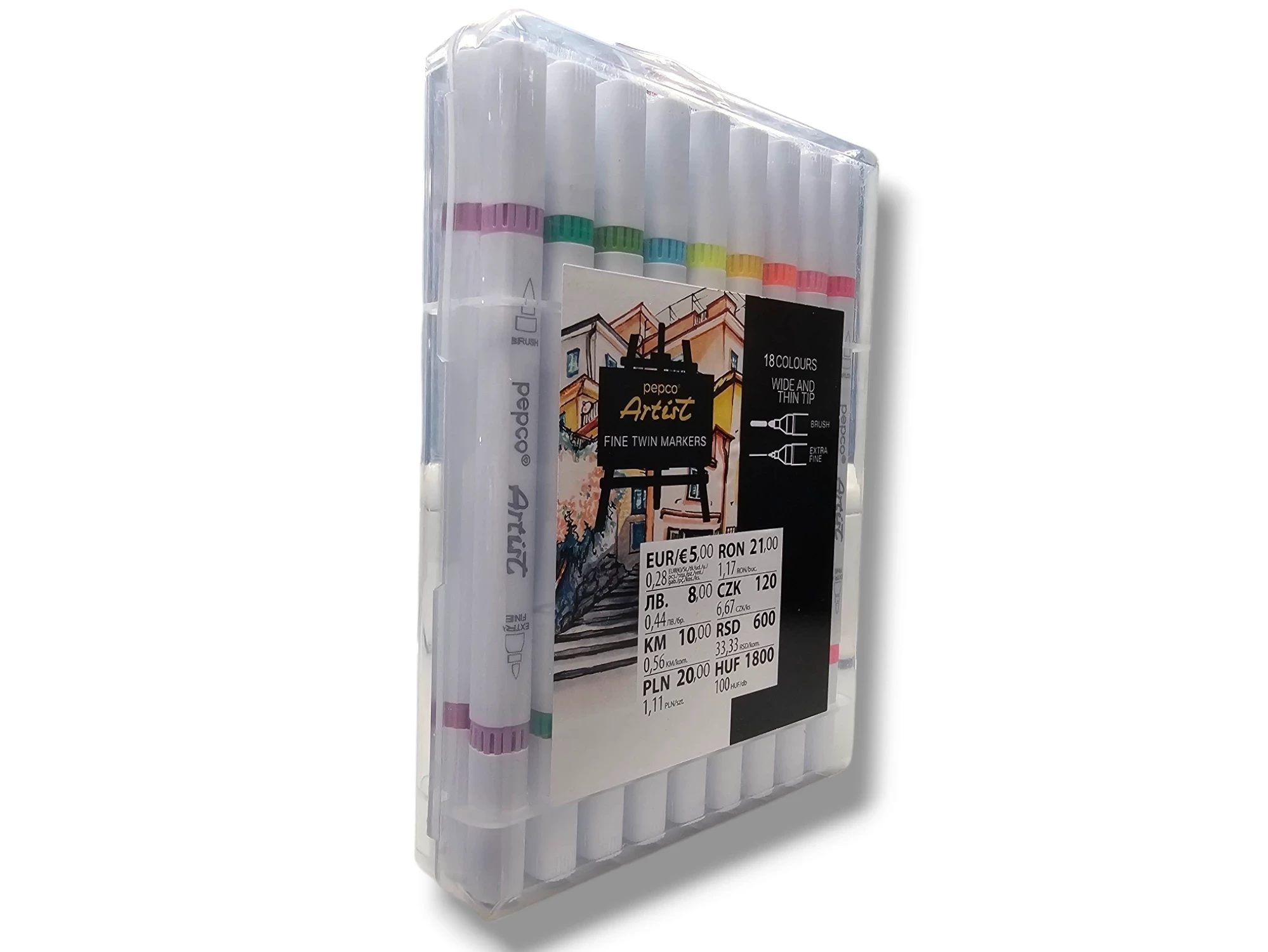 markery-artist-pepco-fine-twin-markers-18szt-ean-gtin-8033237902863