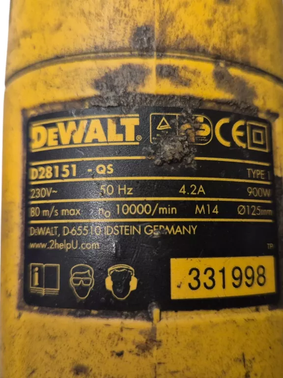 SZLIFIERKA KATOWA DEWALT D28151 900W 4.2A
