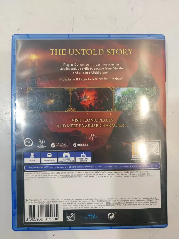 GRA PS4 WŁADCA PIERŚCIENI THE LORD OF THE RINGS: GOLLUM