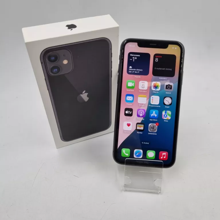 TELEFON IPHONE 11 64GB KON. BAT 88% CZARNY