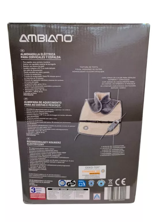 AMBIANO ELEKTRYCZNY KOŁNIERZ ROZGRZEWAJĄCY