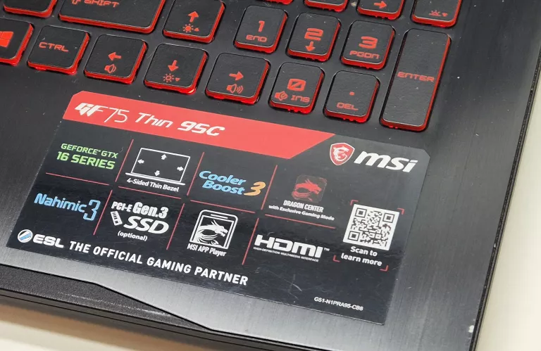LAPTOP MSI GF75 THIN 95C