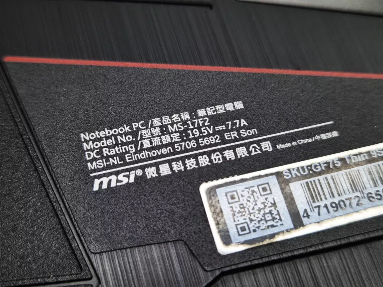 LAPTOP MSI GF75 THIN 95C