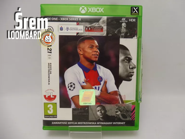 GRA FIFA 21 EDYCJA MISTRZOWSKA NA XBOX ONE, STAN DB!