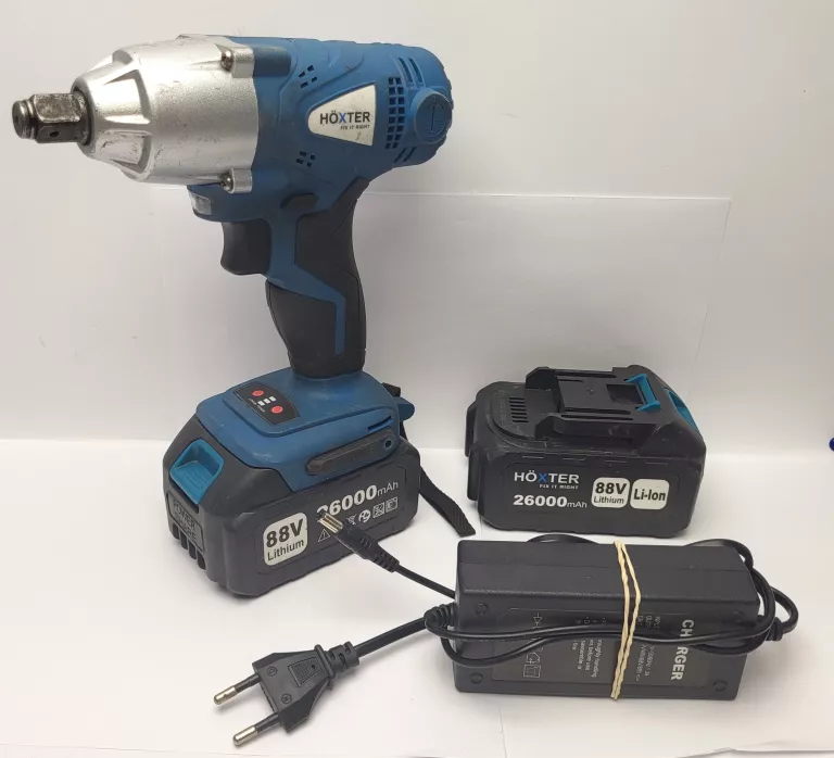 KLUCZ UDAROWY HÖXTER HX-8145 / 2 X AKU/ ŁADOWARKA
