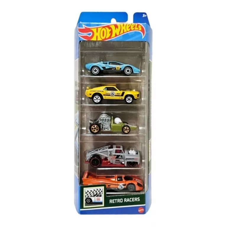 HOT WHEELS AUTKA RESORAKI PIĘCIOPAK 5-PAK 5 SZT RETRO RACERS