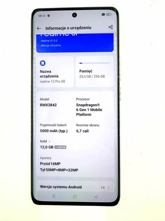 REALME 12 PRO 5G 12+12/256GB PUDEŁKO