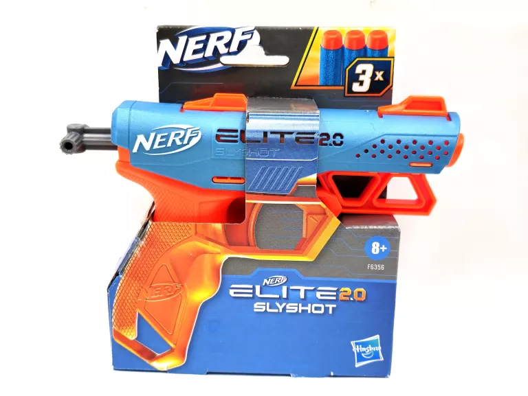 MAŁY NIEBIESKI PISTOLET WYRZUTNIA NERF ZE STRZAŁKAMI ELITE SLYSHOT 2.0